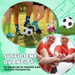 Baderke 48 Pcs Soccer Team Gifts 12 Pcs Make up Bags 12 Novelty Ball Socks 12 Scrunchie Hair Ties 12 Soccer Bracelet Accessories Gifts for Birthday Sport Party Favor