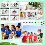 Baderke 48 Pcs Soccer Team Gifts 12 Pcs Make up Bags 12 Novelty Ball Socks 12 Scrunchie Hair Ties 12 Soccer Bracelet Accessories Gifts for Birthday Sport Party Favor