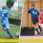 Ugnxery Soccer Rebounder Board 32"x12", Upgrade 3 Angles Portable Soccer Wall for Adults & Kids, Foldable Soccer Training Equipment for Passing & Shooting Practice (32"x12")