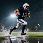 ZEESHINE HyperGlow Holographic Football – Ultra-Reflective Glow in Dark, Cool Sports Gift for Men & Women, Outdoor/Indoor Game (Black, 9)