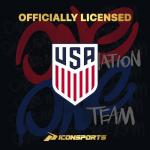 Icon Sports Officially Licensed US Soccer Federation Game Day T-Shirt - Unisex Adult - USSF319GD Navy L