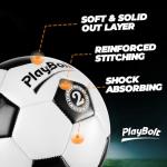 PlayBolt Soccer Ball Size 2 - Official Size Soccer Balls with Pump in Classic Black and White for Kids Youth & Toddler Sports, Indoor & Outdoor (Pack of 4)