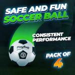 PlayBolt Soccer Ball Size 2 - Official Size Soccer Balls with Pump in Classic Black and White for Kids Youth & Toddler Sports, Indoor & Outdoor (Pack of 4)
