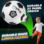 PlayBolt Soccer Ball Size 2 - Official Size Soccer Balls with Pump in Classic Black and White for Kids Youth & Toddler Sports, Indoor & Outdoor (Pack of 4)