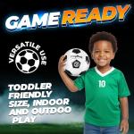 PlayBolt Soccer Ball Size 2 - Official Size Soccer Balls with Pump in Classic Black and White for Kids Youth & Toddler Sports, Indoor & Outdoor (Pack of 4)