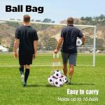 6 Pack Classic deflated Soccer Balls Size 4 with Pump and Mesh Bag for Indoor Outdoor Lawn Game Training Practice Bulk Sport Gift for Teens Adults, Black, Size 4