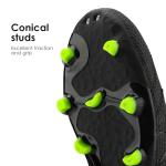 DREAM PAIRS Mens Sport Flexible Athletic Lace Up Light Weight Outdoor Cleats Football Soccer Shoes,Size 10,Black/Neon/Green,160859-M