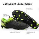 DREAM PAIRS Mens Sport Flexible Athletic Lace Up Light Weight Outdoor Cleats Football Soccer Shoes,Size 10,Black/Neon/Green,160859-M