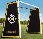 PodiuMax 4 in 1 Soccer Goal & Rebounder, 7x5ft Rebound Net with Upgrade Frame, Steel Ground Pass Net for Backyard Park Field, Soccer Kick Back Trainer for High Passing, Low Passing & Shooting Training