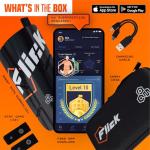 Flick Soccer Smart Shin Guards - Track and Anaylze Performance - Soccer Accessory for Training and Games - Extremely Lightweight - One Size Fits All