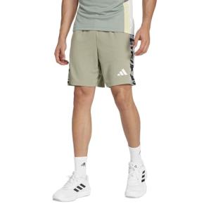 adidas Men's Train Essentials Sea 3-Stripes Shorts, Silver Pebble, Medium/7" Inseam