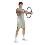 adidas Men's Train Essentials Sea 3-Stripes Shorts, Silver Pebble, Medium/7" Inseam