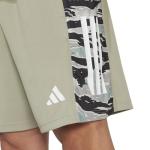 adidas Men's Train Essentials Sea 3-Stripes Shorts, Silver Pebble, Medium/7" Inseam