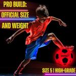 Light Up Soccer Ball, Glow in The Dark Ball NO 5, Soccer Gifts for Boys 8-12, 12-14 Year Old, Kids & Teens Gift Ideas, Sports Toys for Boy & Girl Ages 8 9 10 11 12 13 14 15, Glowing Outdoor Activity