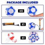 ELKCIP 6 Pack Classic deflated Soccer Balls Size 5 with Pump and Mesh Bag for Indoor Outdoor Lawn Game Training Practice Bulk Sport Gift for Teens Adults, Dark Blue, Size 5