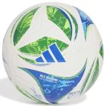 adidas Unisex-Adult MLS Training Soccer Ball,White/Green/Glory Blue/Solar Blue,4