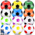 MiniInflat 12 Pcs Soccer Balls Bulk Size 4 Soccer Balls with Pump Operation Christmas Soft Football Outdoor Indoor for Sport Training Practice Game Gift for Adult(Mixed Colors,Classic)