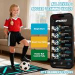 Soccer Training Mat With Instructional Video Improve Strength,Agility And Coordination Soccer Training Equipment For Footwork And Ball Mastery Non-Slip Silent Equipment For All Ages Football Footwork Mat