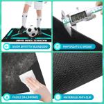 Soccer Training Mat With Instructional Video Improve Strength,Agility And Coordination Soccer Training Equipment For Footwork And Ball Mastery Non-Slip Silent Equipment For All Ages Football Footwork Mat