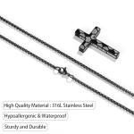 Gnamy Soccer Cross Necklace for Boys Men, Soccer Accessories Stuff Party Favor Bible Verse Cross Pendant Chain Christian Religious Birthday Christmas Jewelry Gifts for Team Coach Son Kids Teenage Teen 8-12 Age Gear Things