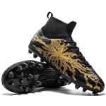 HRJR Men's Soccer Cleats Football Cleats for Unisex-Adult High-Top Spikes Shoes for Youth Big Boys Lightweight Professional Training Turf Outdoor Athletic Sneaker Black 6.5 Black 6.5