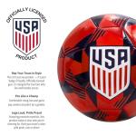 Icon Sports Officially Licensed US Soccer Federation Soccer Ball - USA90BL Red Size 5