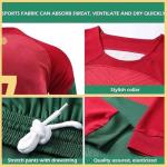 Soccer Jersey Kids, Boys' Soccer Jersey #7, Youth Jersey Socks Soccer Shirt Kit Set (Red, 6-7 Years)