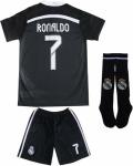 LeenBD Ronaldo No #7 Madrid Black Dragoon Special Edition Kids Soccer Jersey Kit Shorts Socks Set Youth Sizes (Black,30)