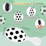 Soccer Party Favors Set Hair Accessories with 12 Soccer Mini Detangler Brush, Satin Soccer Scrunchies Hair Ties,Soccer Makeup Bags and Stickers Soccer Birthday Party Decoration for Sports Team Gifts