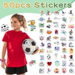 Soccer Party Favors Set Hair Accessories with 12 Soccer Mini Detangler Brush, Satin Soccer Scrunchies Hair Ties,Soccer Makeup Bags and Stickers Soccer Birthday Party Decoration for Sports Team Gifts
