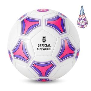 STEEFAN Soccer Ball Size 3/4/5 for Kids Outdoor Play,Color Change Soccer Stuff Official Size Ball with Needles Air Pump,Gift Idea for Kid Teen Boy Girl Junior and Men,Indoor Outdoor Game Soccer Ball