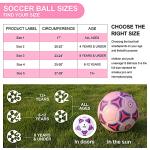 STEEFAN Soccer Ball Size 3/4/5 for Kids Outdoor Play,Color Change Soccer Stuff Official Size Ball with Needles Air Pump,Gift Idea for Kid Teen Boy Girl Junior and Men,Indoor Outdoor Game Soccer Ball