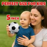 COAMZPARTY 8 Pack Balls for Toddlers Kids, 5 Inch Soccer Balls, Football, Basketball, Beach Balls, Kickball for Outdoor & Indoor Games, Sport Ball Set with Pump and Storage Bag, Boys and Girls Gift