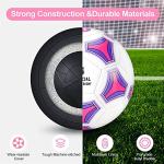 STEEFAN Soccer Ball Size 3/4/5 for Kids Outdoor Play,Color Change Soccer Stuff Official Size Ball with Needles Air Pump,Gift Idea for Kid Teen Boy Girl Junior and Men,Indoor Outdoor Game Soccer Ball