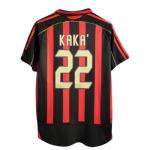 Milan Kaka #22 Retro Men’s Soccer Jersey Fan Edition – Short Sleeve Training & Casual Shirt – Home & Away 2006/07 (US, Alpha, Small, Regular, Regular, Retro)