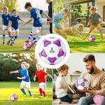 STEEFAN Soccer Ball Size 3/4/5 for Kids Outdoor Play,Color Change Soccer Stuff Official Size Ball with Needles Air Pump,Gift Idea for Kid Teen Boy Girl Junior and Men,Indoor Outdoor Game Soccer Ball