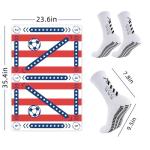 Soccer Training Mat with Video, Soccer Training Equipment Includes Premium Anti-Slip Soccer Socks Improve Coordination and Agility,Football Footwork Training Mat,Attached Action Tutorial Included