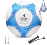 STEEFAN Pink/Blue/Teal Soccer Ball Size 4 for Kids Outdoor Play,Color Change Soccer Official Ball with Needles and Air Pump,Gift Idea for Kid Teen Boy Girl Junior Women,Indoor Outdoor Game Soccer Ball