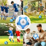 STEEFAN Pink/Blue/Teal Soccer Ball Size 4 for Kids Outdoor Play,Color Change Soccer Official Ball with Needles and Air Pump,Gift Idea for Kid Teen Boy Girl Junior Women,Indoor Outdoor Game Soccer Ball