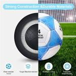 STEEFAN Pink/Blue/Teal Soccer Ball Size 4 for Kids Outdoor Play,Color Change Soccer Official Ball with Needles and Air Pump,Gift Idea for Kid Teen Boy Girl Junior Women,Indoor Outdoor Game Soccer Ball