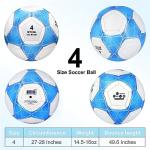 STEEFAN Pink/Blue/Teal Soccer Ball Size 4 for Kids Outdoor Play,Color Change Soccer Official Ball with Needles and Air Pump,Gift Idea for Kid Teen Boy Girl Junior Women,Indoor Outdoor Game Soccer Ball