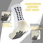 VoizVony 5 Pairs Soccer Grip Socks Men: Non Slip Grippy Socks for Football Basketball Sports