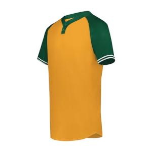 Augusta Sportswear Cutter+ Henley Jersey Gold/Dark Green M