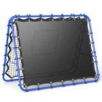 JIRTEMOT Soccer Rebounder Net, 2-Sided Football Trainer with Fast/Slow Rebound for Ball Control, Passing, Shooting, Portable Volleyball Practice Equipment for Youth & Adults, Easy Setup, 5FTx4FT