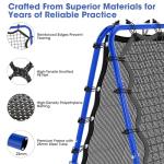 JIRTEMOT Soccer Rebounder Net, 2-Sided Football Trainer with Fast/Slow Rebound for Ball Control, Passing, Shooting, Portable Volleyball Practice Equipment for Youth & Adults, Easy Setup, 5FTx4FT