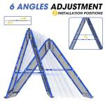 JIRTEMOT Soccer Rebounder Net, 2-Sided Football Trainer with Fast/Slow Rebound for Ball Control, Passing, Shooting, Portable Volleyball Practice Equipment for Youth & Adults, Easy Setup, 5FTx4FT