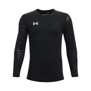 Under Armour Boys Wall Goalkeeper Jersey, Black (001)/White, Small
