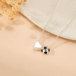 P.BLAKE Soccer Necklace for Teen Girls, Sports Accessories Soccer Heart Pendant Christmas Birthday Jewelry Gifts for Women Girls Ages 8-12 Team Mom Player Coach Stuff