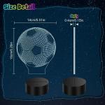 Linkax Soccer Gifts Stocking Stuffers for Kids Teens Boys Girls, Soccer Ball 3D Illusion Lamp Night Light Room Decor 16 Colors Change, Birthday Gifts for Grandkids Kids 6 7 8 9 10 11 12 Year Old Boy