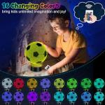 Linkax Soccer Gifts Stocking Stuffers for Kids Teens Boys Girls, Soccer Ball 3D Illusion Lamp Night Light Room Decor 16 Colors Change, Birthday Gifts for Grandkids Kids 6 7 8 9 10 11 12 Year Old Boy